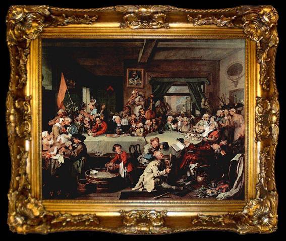 framed  William Hogarth An Election Entertainment featuring, ta009-2